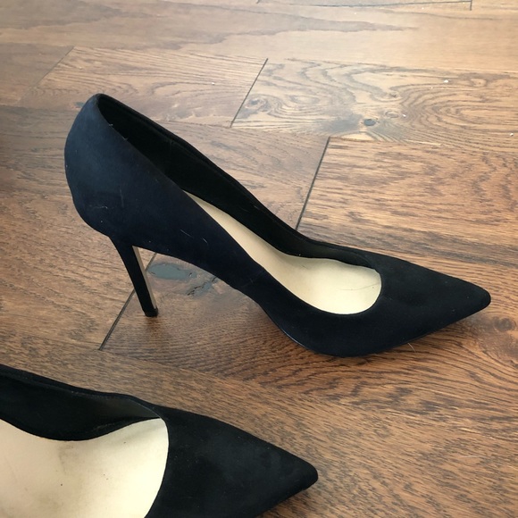 ASOS Black Suede Pointy Toe Heels - Picture 8 of 9